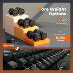 Adjustable Dumbbells,30/40/50/70/90lbs Free Weight Set with Connector