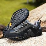 HIKEUP Hiking Shoes Men Anti-skid Outdoor Camping Sports Shoes Comfort Trekking Sneakers Breathable Trail Male Safety Footwear