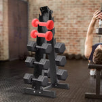 New Dumbbell Rack Stand OnlyWeight Rack Dumbbells Compact Gym Space Saver 660 Weight Capacity Sturdy and Durable Black