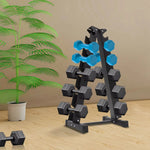 New Dumbbell Rack Stand OnlyWeight Rack Dumbbells Compact Gym Space Saver 660 Weight Capacity Sturdy and Durable Black