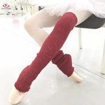 Ballet Apparel Leotard for Wool Silver Ribbed Design Gymnastics Tights Performance Yoga Apparel Socks