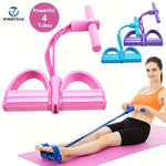 4-Tube Resistance Bands – Medium Tension Home Workout & Core Trainer