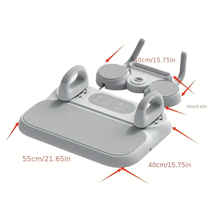 6-in-1 Abdominal Trainer – Multi-Functional Ab Board & Auto-Rebound Wheel