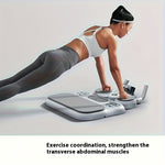 6-in-1 Abdominal Trainer – Multi-Functional Ab Board & Auto-Rebound Wheel