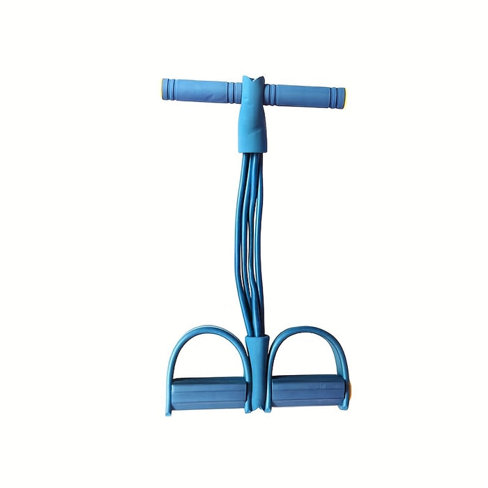 4-Tube Pedal Resistance Band – Full Body Home Workout & Muscle Toning Trainer