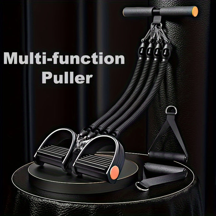 Adjustable EVA Resistance Puller – Sliding Pedal Trainer with Footrest