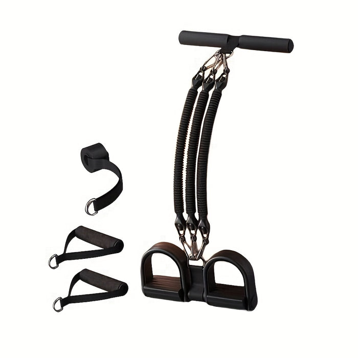 Adjustable EVA Resistance Puller – Sliding Pedal Trainer with Footrest