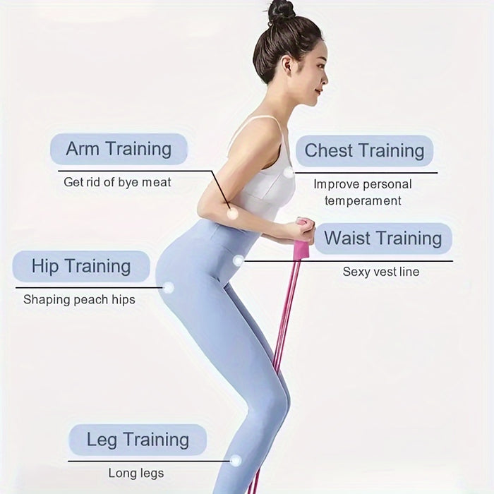 4-Tube Resistance Bands – Medium Tension Home Workout & Core Trainer