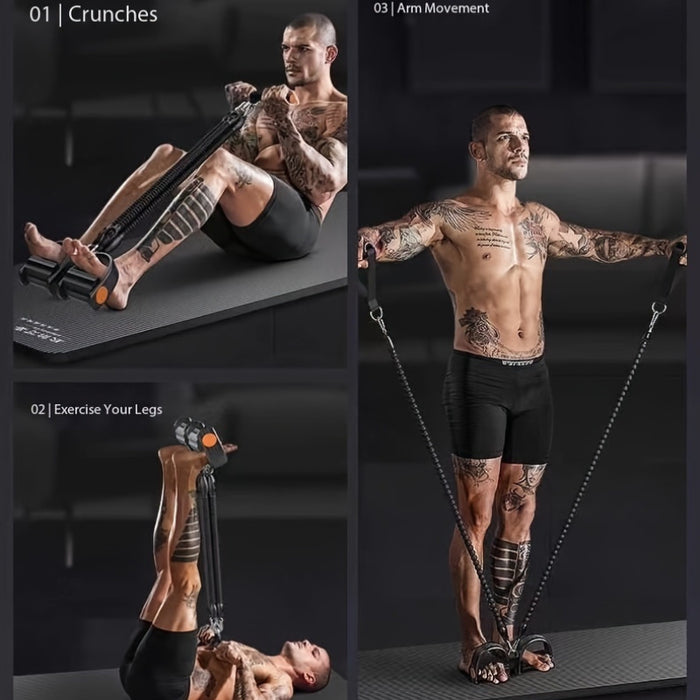 Adjustable EVA Resistance Puller – Sliding Pedal Trainer with Footrest