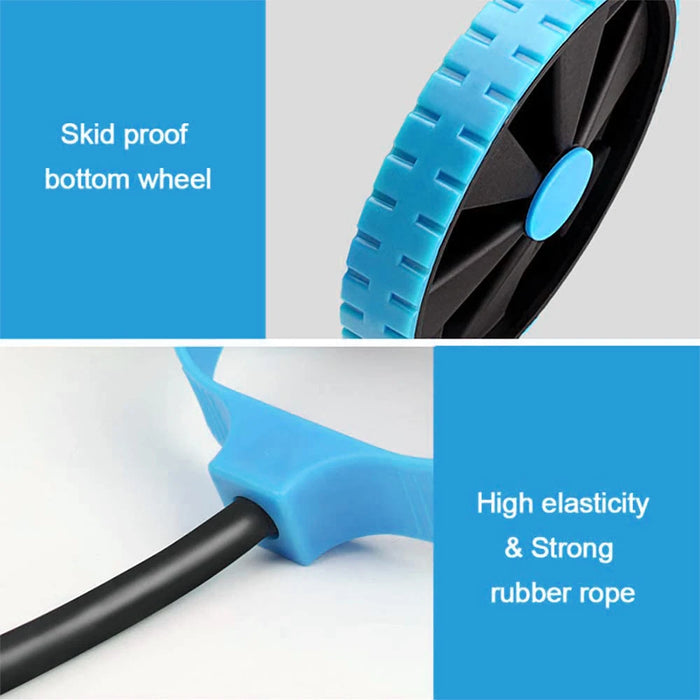 AB Wheels Roller Stretch Elastic Abdominal Resistance Pull Rope Tool Abdominal Muscle Trainer Exercise Home Fitness Equipment