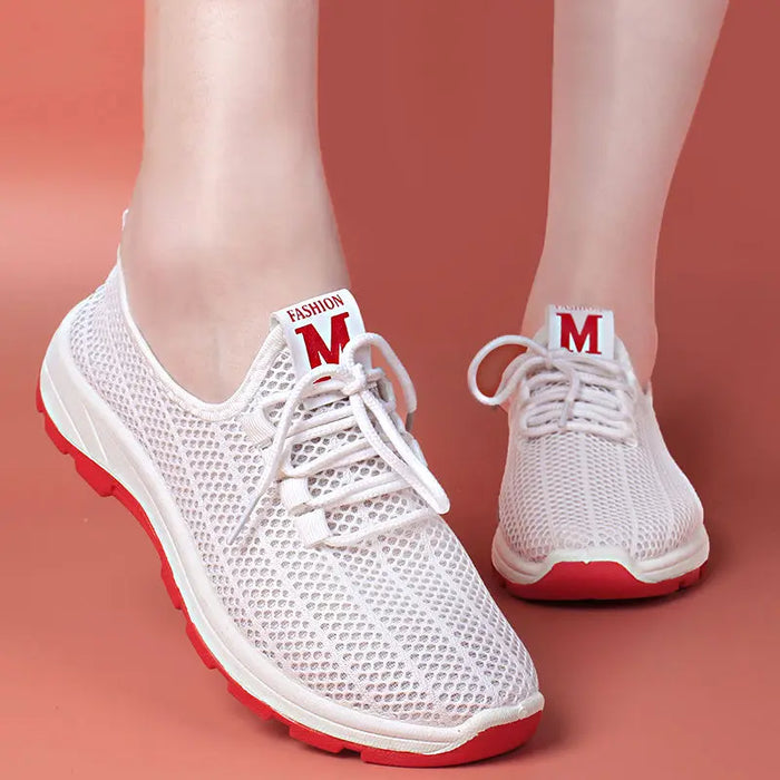 Tennis Shoes For Women Lace-up Sneakers Breathable Air Mesh Fitness Sports Shoes High Quality Athletic Footwear Tenis Feminino
