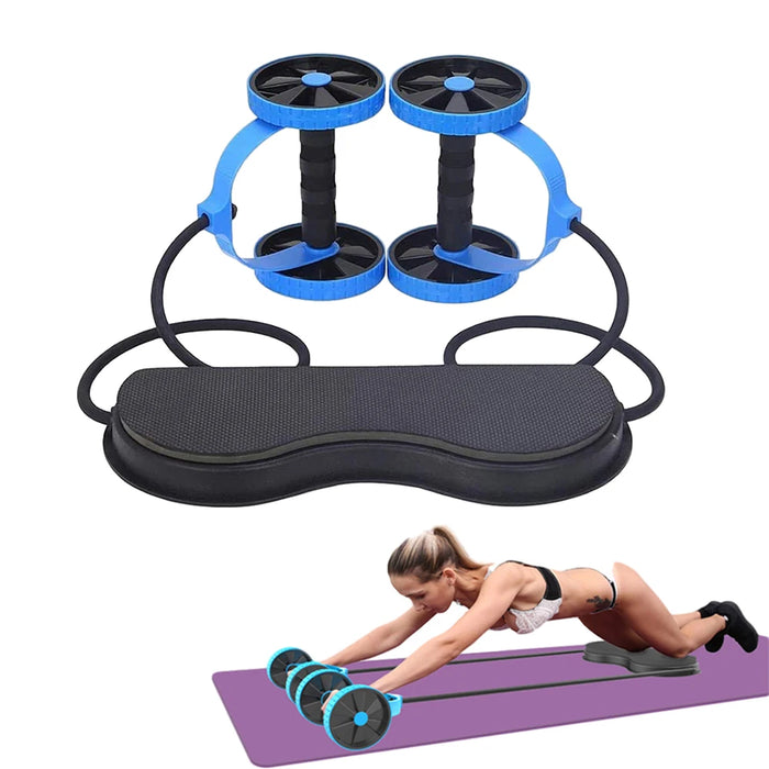 AB Wheels Roller Stretch Elastic Abdominal Resistance Pull Rope Tool Abdominal Muscle Trainer Exercise Home Fitness Equipment