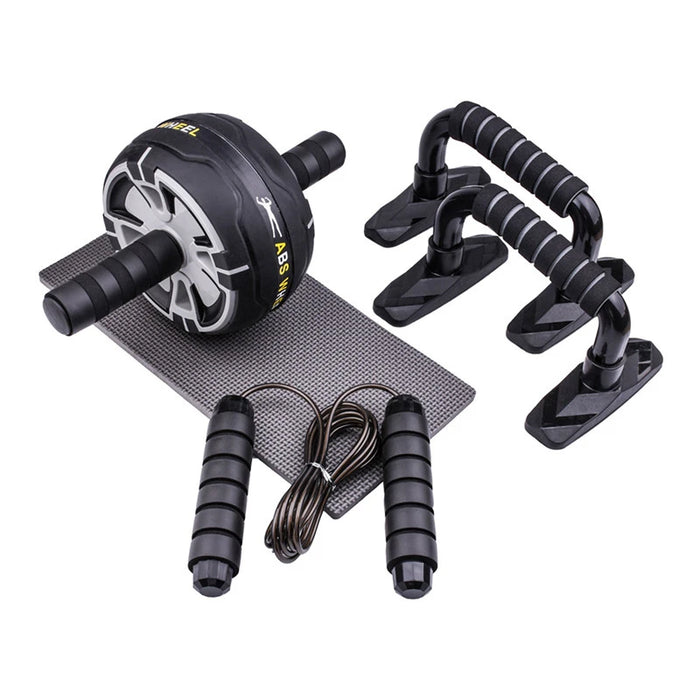 XC LOHAS Abdominal Wheel Roller With Push-ups Stands Jump Rope Ab Roller Hand Strengthener Muscle Trainer Fitness Equipment