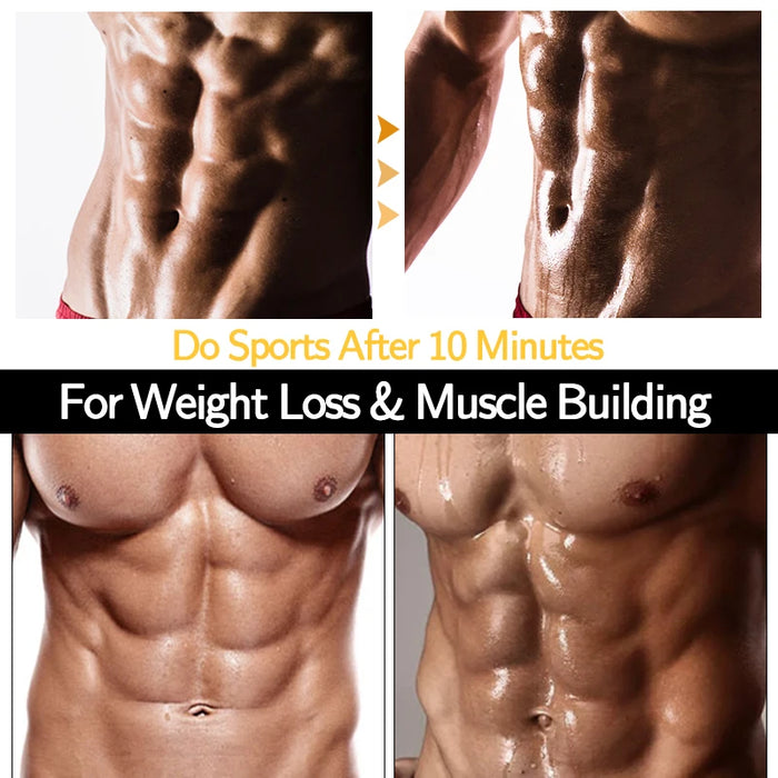 Men Sauna Sweat Vest Waist Trainer Corset Zipper Fitness Tank Top Slimming Body Shaper Compression Shirt Weight Loss Thermo Belt
