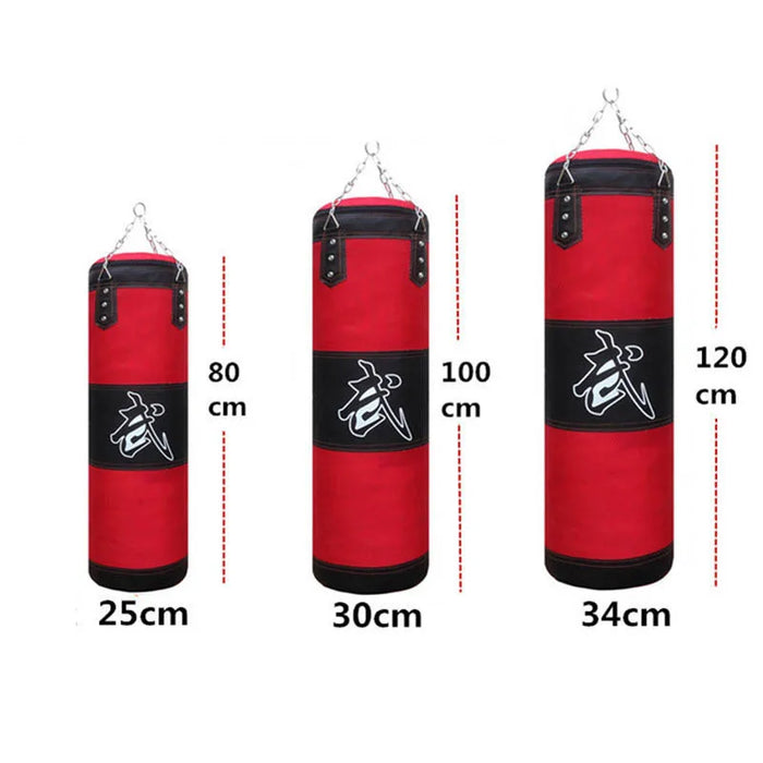 Punch Sandbag Durable Boxing Heavy Punch Bag With Metal Chain Hook Carabiner Fitness Training Hook Kick Fight Karate Taekwondo