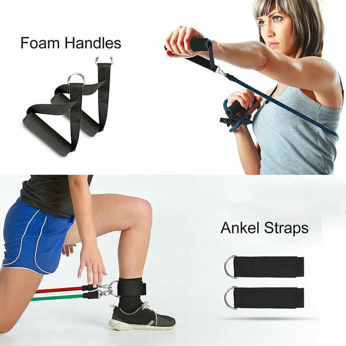 11Pcs/Set Resistance Bands Home Strength Training Pull Rope Yoga Tension band