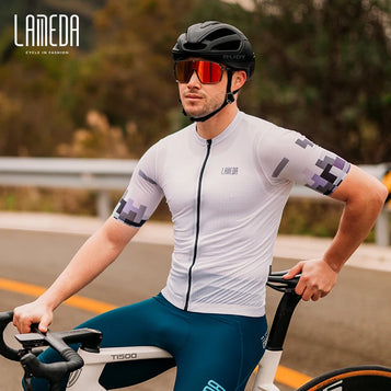 LAMEDA New Cycling Jersey Workout Short Sleeves For Men Summer Quick Dry Top T-shirt MTB Road Bike Clothing Custom Apparel
