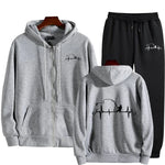 "Men's Tracksuit Sweatshirt – Zip Up Hoodie & Sportswear Pants"