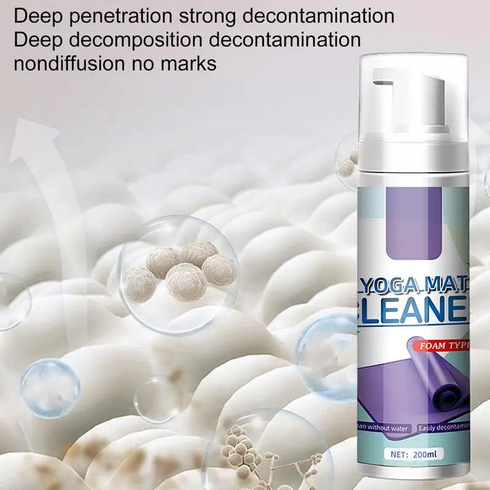 Yoga Mat Foam Cleaner 200ml All Purpose Sports Mat Cleaning Spray Odor Fighter Gym Equipment Cleaner for Exercise Workout Mats