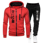 "Men's Autumn Tracksuit Set – 2 Piece Jogging & Fitness Suit"