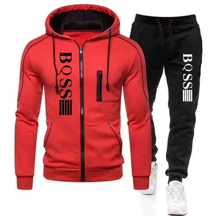 "Men's Autumn Tracksuit Set – 2 Piece Jogging & Fitness Suit"