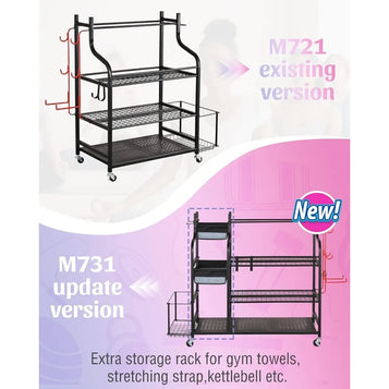 Weight Rack for Dumbbells, Home Gym Storage for Yoga Mat Dumbbells Kettlebells and Strength Training Equipment