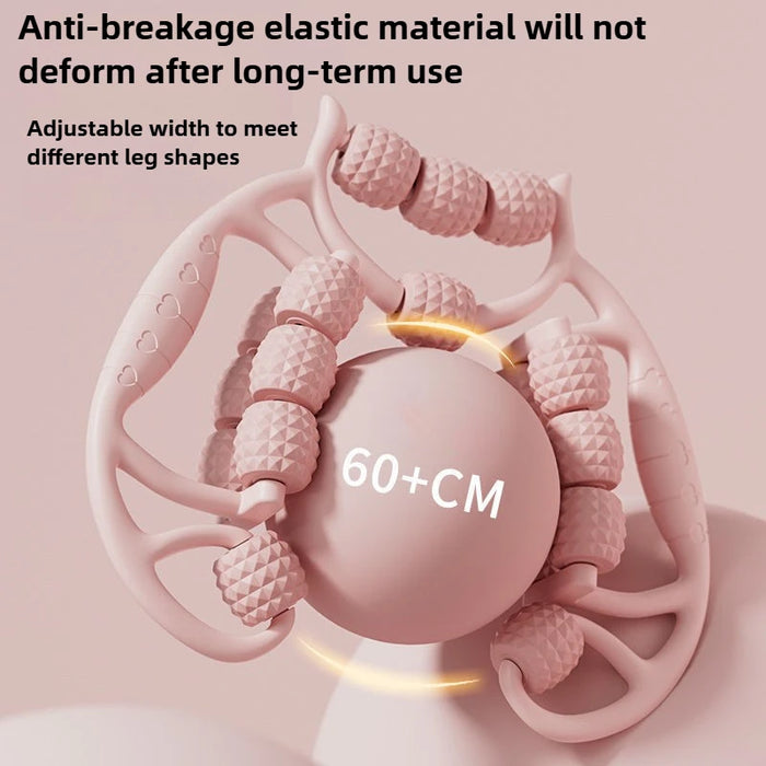 18-Round Leg Slimming Massage Roller – Circular Muscle Stretch Clamp