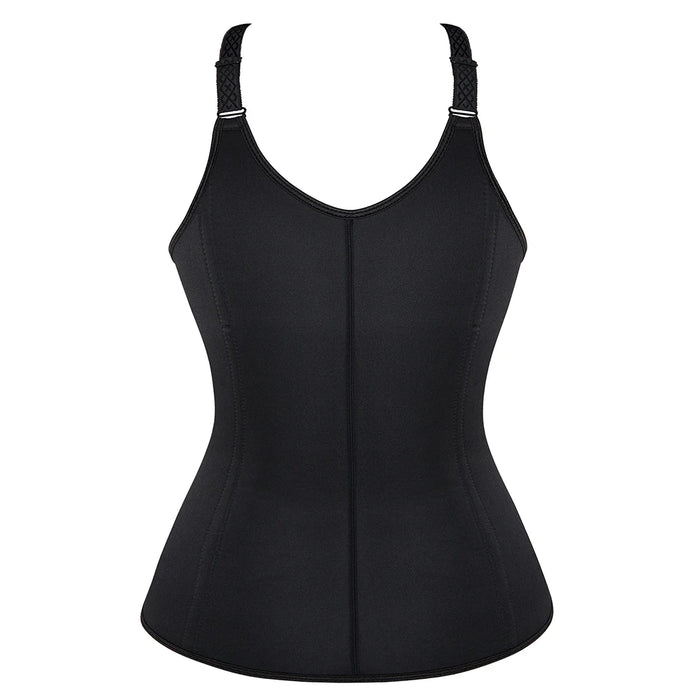 Zip And Hook Adjustable Straps Neoprene Corset Women Sweat Sauna Waist Trainer Vest Body Shapewear