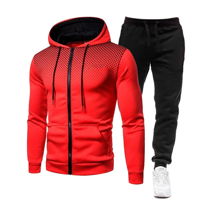 Casual men's camouflage sportswear set for autumn and winter wear