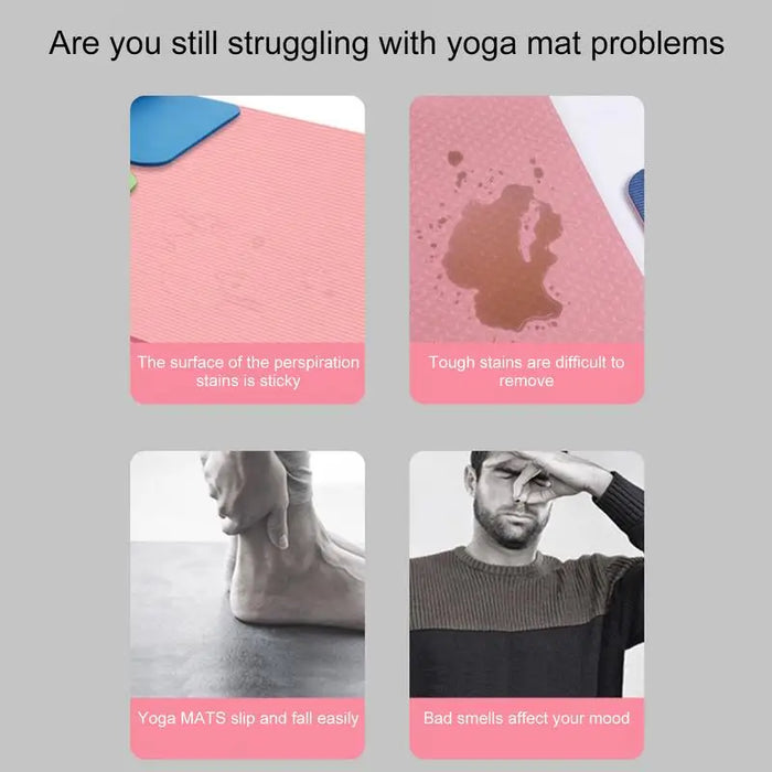 Yoga Mat Foam Cleaner 200ml All Purpose Sports Mat Cleaning Spray Odor Fighter Gym Equipment Cleaner for Exercise Workout Mats