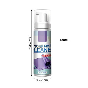 Yoga Mat Foam Cleaner 200ml All Purpose Sports Mat Cleaning Spray Odor Fighter Gym Equipment Cleaner for Exercise Workout Mats