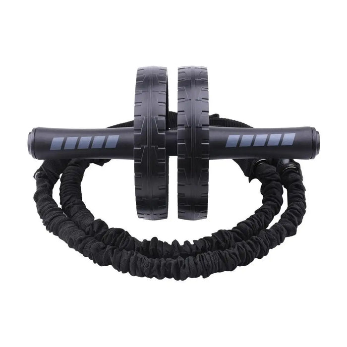 2Pcs Tpr Roller Pull Rope Stretchable Waist Abdominal Exercise Fitness Resistance Bands Slimming Trainer