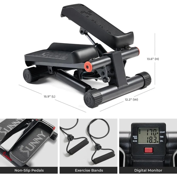 Mini Steppers for Exercise at Home, Stair Step Workout Machine with Resistance Bands, Full Body Cardio Equipment Freight free