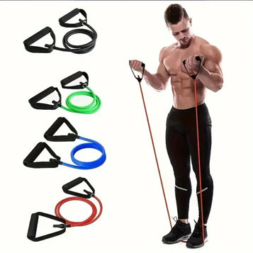 New 5 Levels Resistance Bands with Handles Training Exercise Tube Band Pull Rope Fitness  Elastic Bands Workouts Strength Equipm