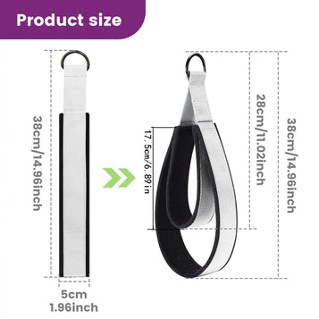 2Pcs Pilates Double Loop Straps Exercise Yoga Straps D Rings Straps Handle for Beginner Workout Improve Flexibility Adults