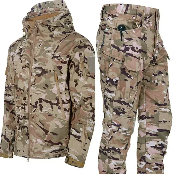"Men's Waterproof Fleece Jackets – Winter Outdoor Tactical Suits"