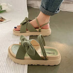 Fashionable women's summer platform sandals with back strap