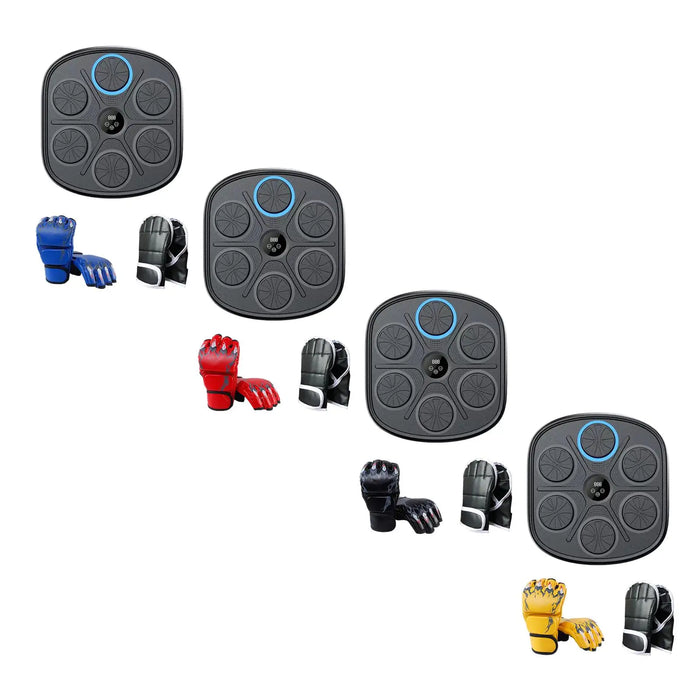 Music Boxing Machine Smart Boxing Trainer with Gloves Electronic Music Boxing Wall Target for Fitness Home Karate Sports Gym