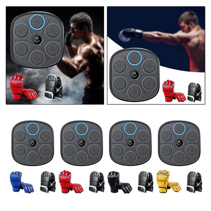 Music Boxing Machine Smart Boxing Trainer with Gloves Electronic Music Boxing Wall Target for Fitness Home Karate Sports Gym