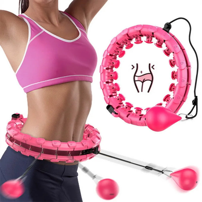 Smart sport hoop Weighted Exercise Hoops for Adults Easy Detachable Design with Adjustable Weight, Fitness Gym Equipment for Hom