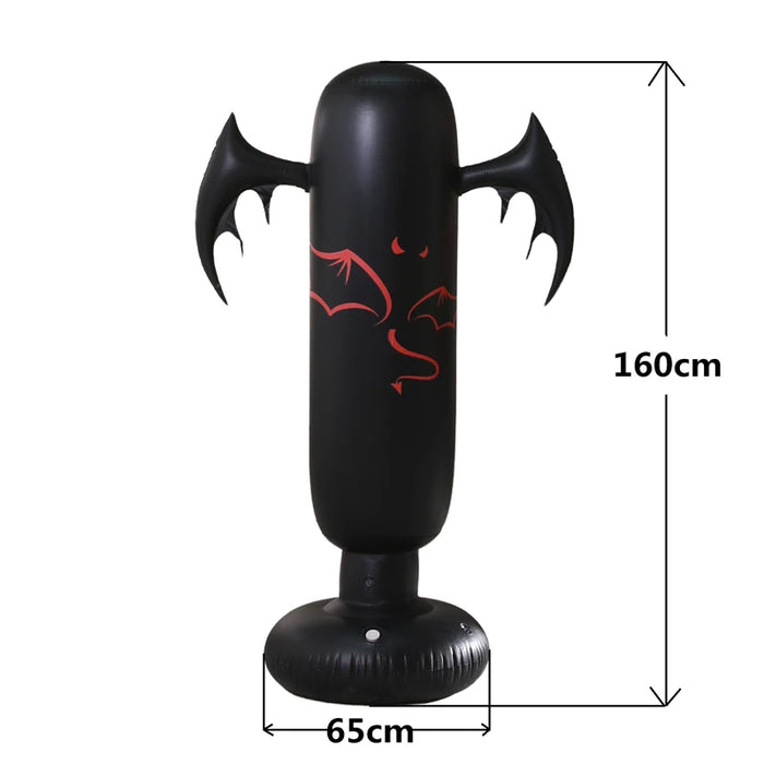 1.6M Inflatable Stress Punching Tower Bag Boxing Standing Water Base Training Pressure Relief Bounce Back Sandbag Punch Ball