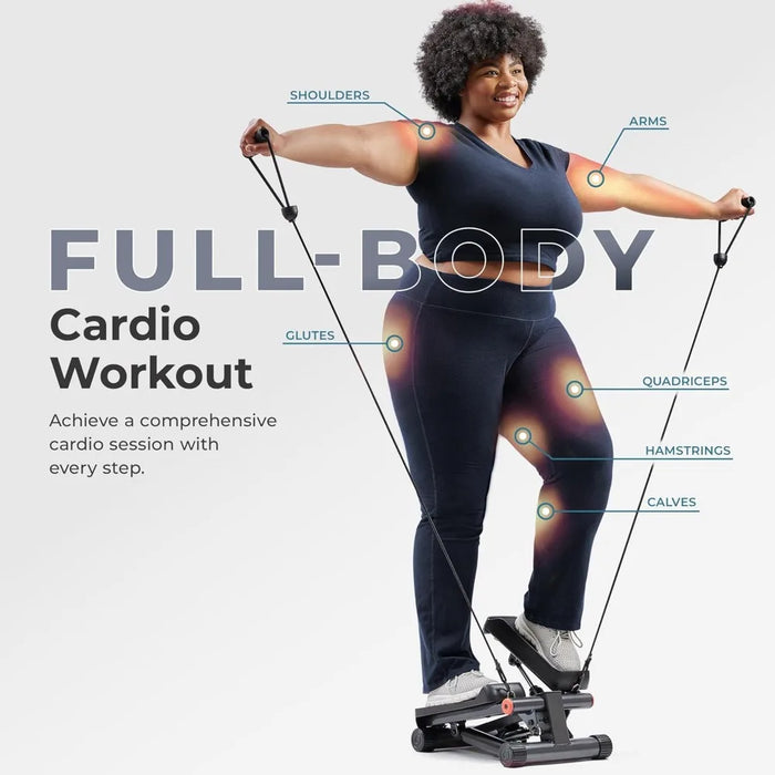 Mini Steppers for Exercise at Home, Stair Step Workout Machine with Resistance Bands, Full Body Cardio Equipment Freight free
