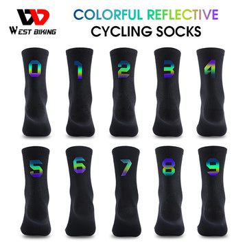 WEST BIKING Sport Socks Men Cycling Socks Outdoor Sports Socks Bike Footwear for Road Bike Socks Running Basketball 39-46