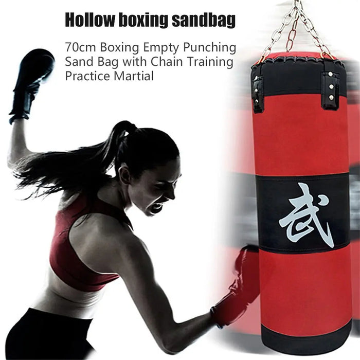 70cm sandbag EMPTY Training Fitness MMA Boxing Bag Hook Hanging Kick Fight Bag Sand Punch Punching Bag Sandbag