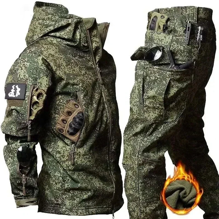 "Men's Waterproof Fleece Jackets – Winter Outdoor Tactical Suits"