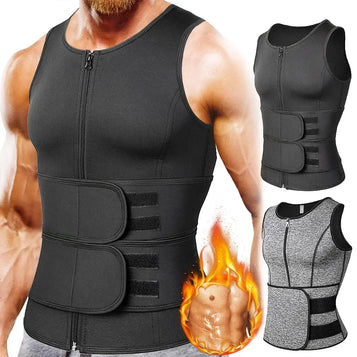 Tank Trainer Shirt Men Fat Sauna Vest Waist Sweat Workout Shaper Body Burner Tops Undershirt Shapewear Slimming Compression