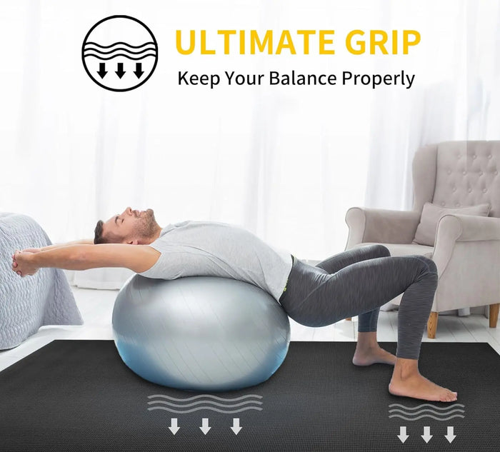 Large Yoga Mat, Extra Thick Workout Mats for Home Gym, 6'x 4'x 8 mm Non Slip Wide Exercise Mat for Pilates