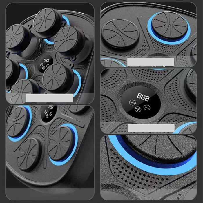 Music Boxing Machine Smart Boxing Trainer with Gloves Electronic Music Boxing Wall Target for Fitness Home Karate Sports Gym