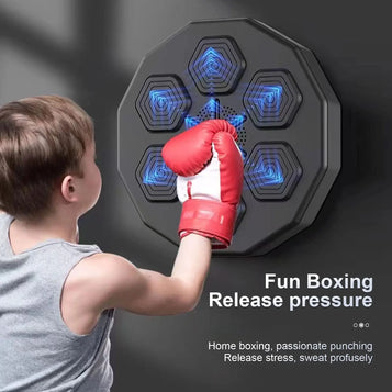 Smart Music Boxing Exerciser Electronic Wall-mounted Sandbag Reaction Training with Bluetooth Sensor for Children and Adults