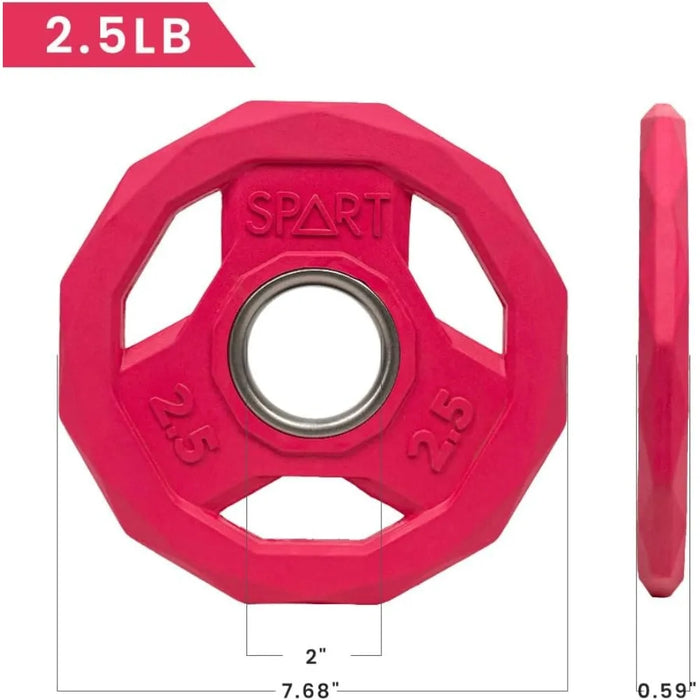 Dumbbell Handles with 40LB Weight Plate Set, Pair of Loadable Dumbbell Bar Set for 2 Inch Weight Plates